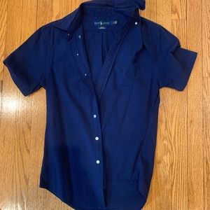 mens small slim ralph lauren light button down
